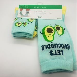 Mom and Daughter Matching Avocado socks